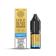 Gold Bar Blueberry Ice Nic Salts E-Liquid 10ml Bottle – Premium Nicotine Salt for MTL Pod Vape Kits